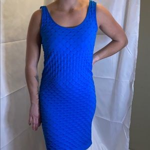 Blue fitted dress